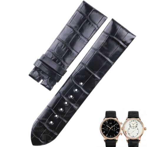 Custom handmade replacement black alligator watch bands for Jaquet Droz straps stitchless Custom handmade replacement black alligator watch bands for Jaquet Droz straps stitchless