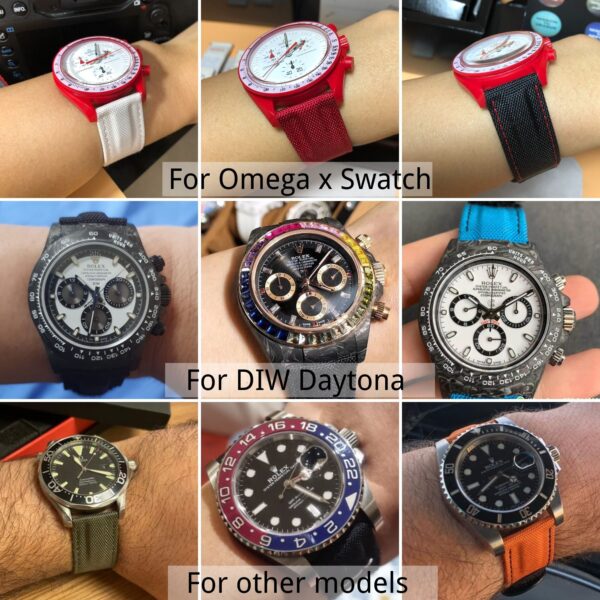 20mm elastic watch stap exercise for Rolex, Tudor, Longines, Patek Philippe, Blancpain, etc