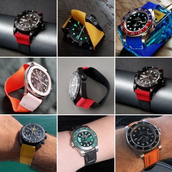 20mm elastic watch stap exercise for Rolex, Tudor, Longines, Patek Philippe, Blancpain, etc