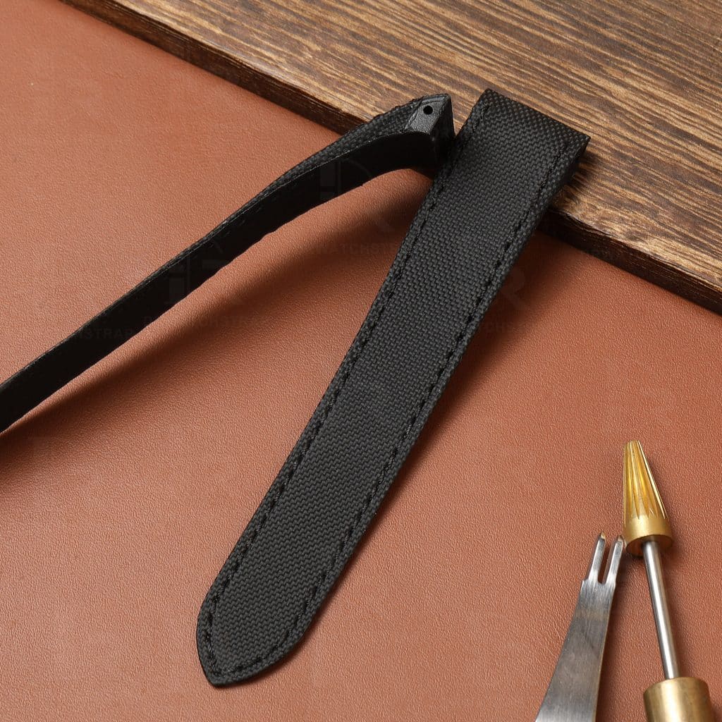 Custom nylon replacement watch strap and watch band for Cartier De Santos 100th Anniversary canvas kevlar