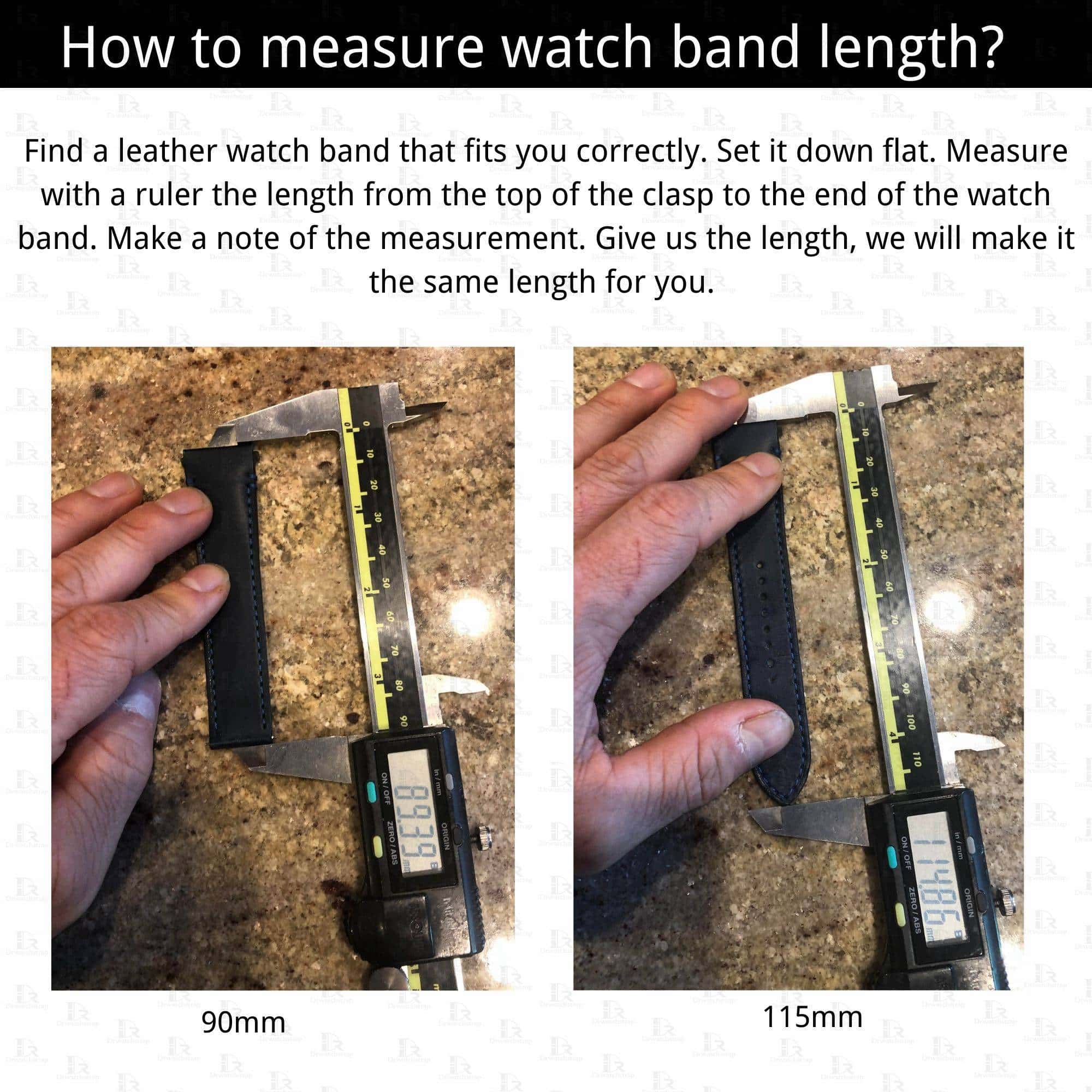 How to measure watch band strap length
