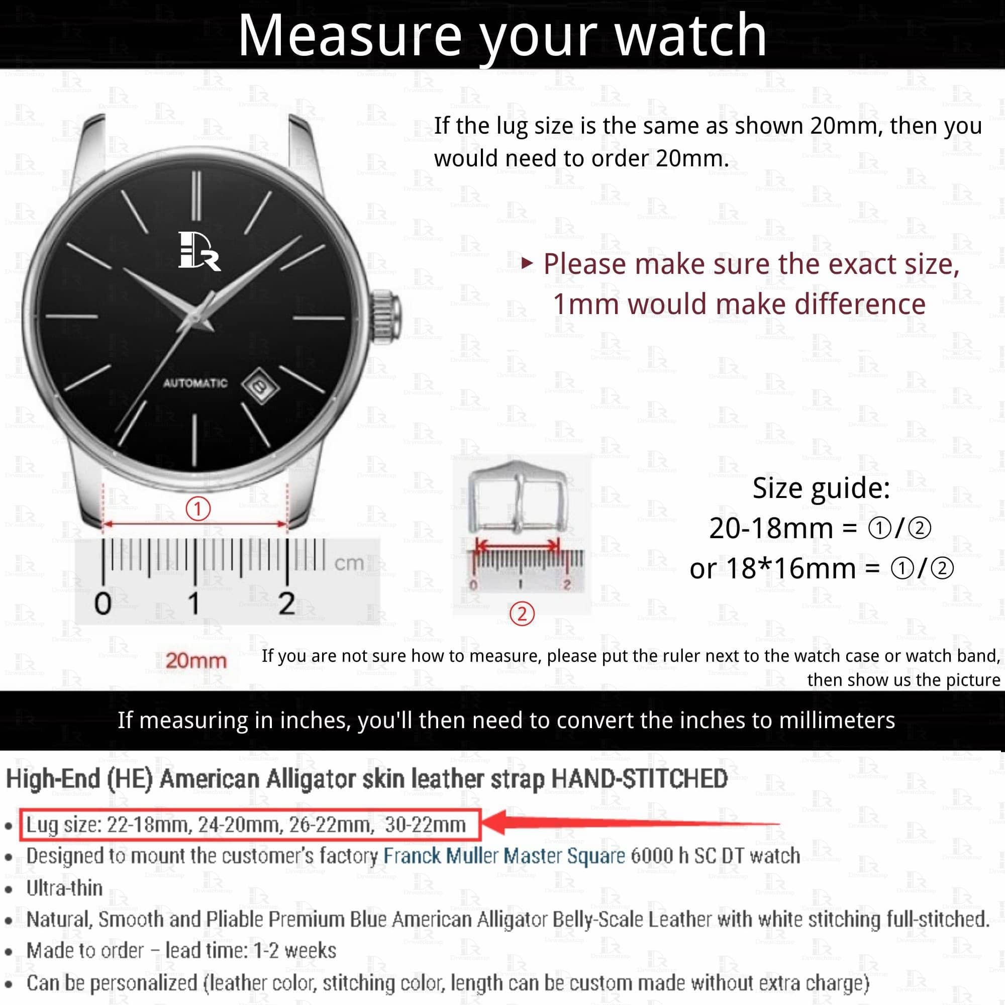 How To Measure Watch Lug Width Drwatchstrap