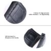 Curved-end custom black alligator leather watch bands for Corum Bubble Casino straps for sale