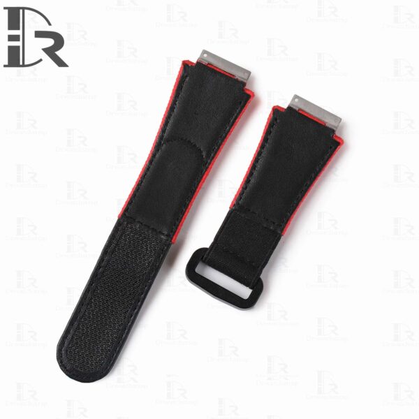 Custom rubber velcro watch band and elastic red replacement strap for Richard Mille RM 035 030 055 011 016 059 067 067-02 027 07 aftermarket for sale