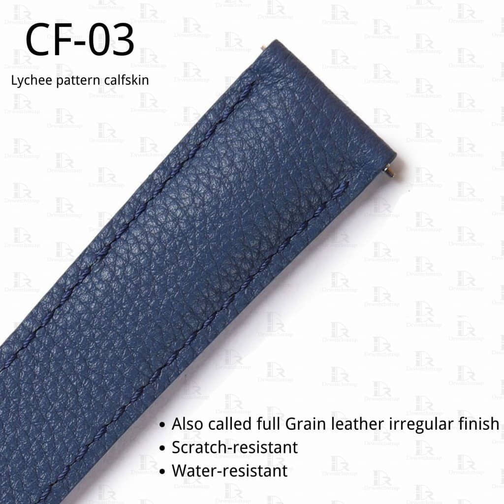 Full Grain calfskin leather watch band strap