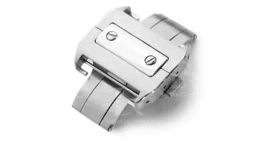 Replacement double-folded deployment watch buckle for Cartier Santos 100 clasp