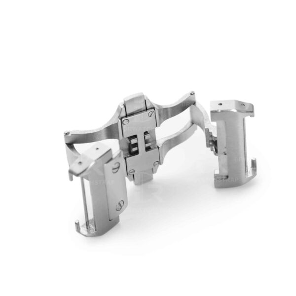 Replacement double-folded deployment watch buckle for Cartier Santos 100 clasp