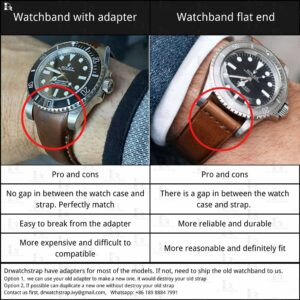 Watch band strap adapter bridge flat end