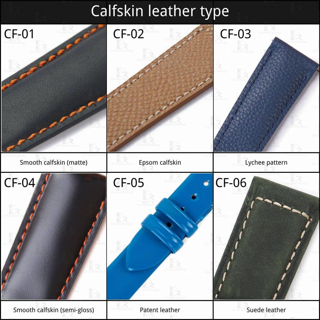 Different types of calfskin: leather watch band strap material type pro and cons