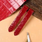 Cartier Ballon Bleu Red alligator leather watch band SG26 (2)