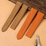 Custom handmade replacement Epsom blue leather strap for Hermes Cape Cod Heure H watch band