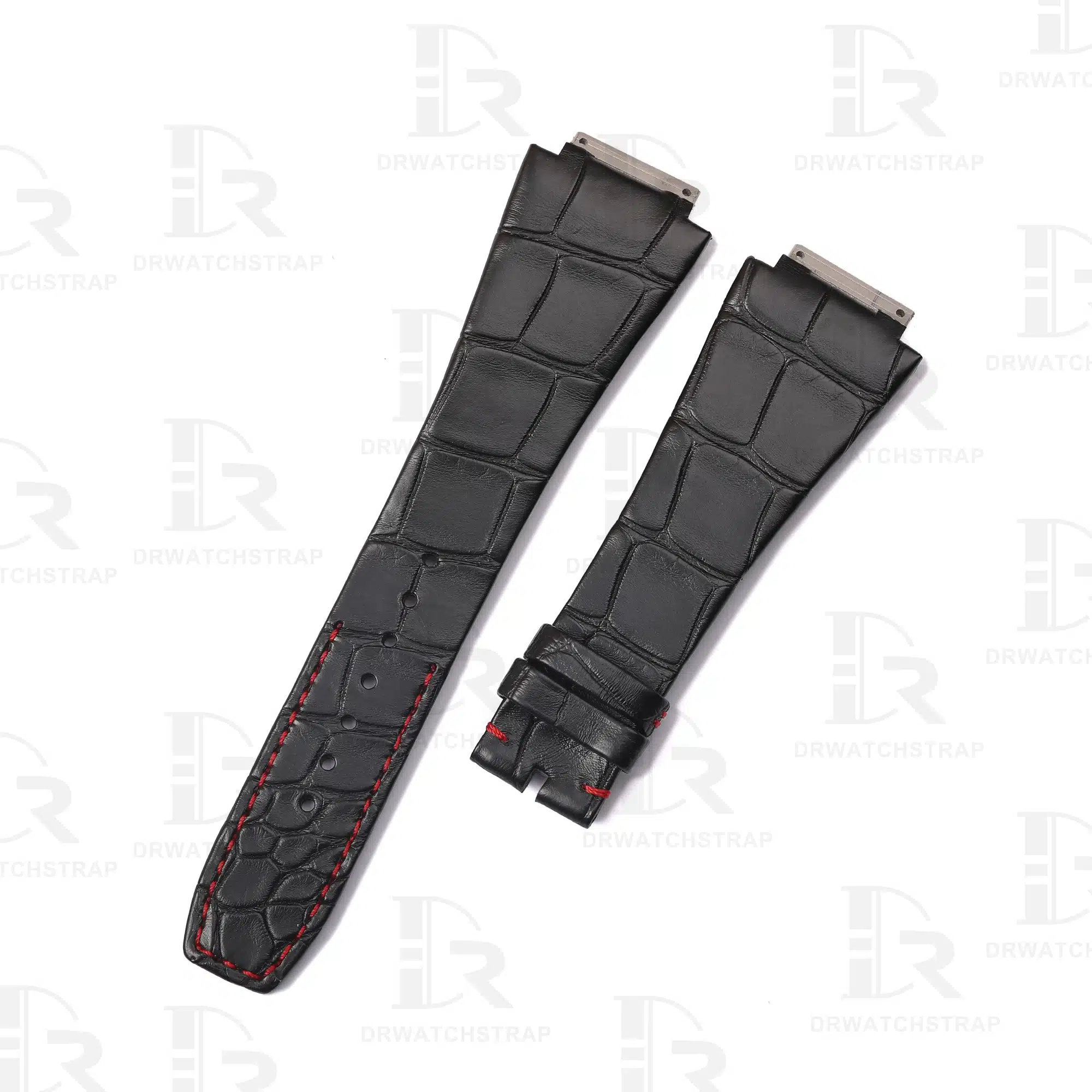 Best quality genuine custom black Richard Mille RM leather strap replacement and watch band for RM 005 007 010 011 016 030 035 055 067 67-02 and more for sale (2)