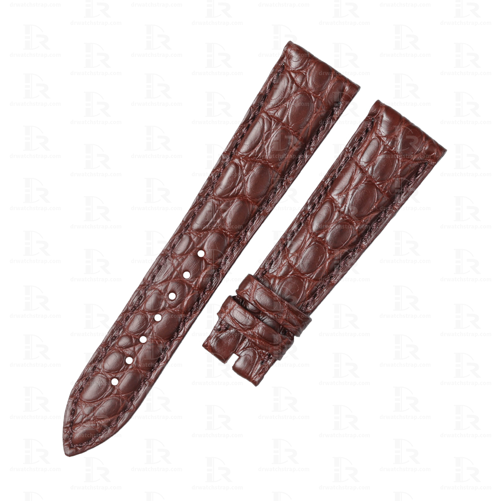 Buy Custom Brown Round scale American Alligator leather Strap replacement for Breguet (1)