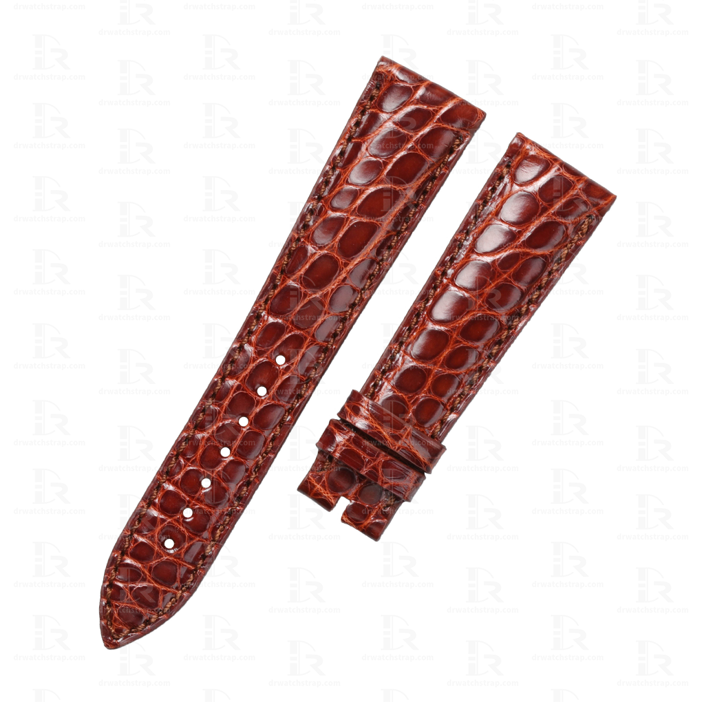 Buy Custom Brown Round scale American Alligator leather Strap replacement for Breguet (2)