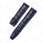 Custom alligator crocodile curved end links Audemars Piguet leather strap replacement Blue bands with multi colors and sizes online for sale 20mm 22mm 24mm