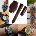 Omega Constellation Quadra Brown alligator leather watch strap (3)
