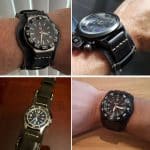 Omega Constellation Quadra Brown alligator leather watch strap (1)