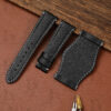 Custom premium calfskin black leather bund straps watch bands replacement suit fot Tudor Black Bay 58 41 GMT Heritage Rolex Daytona Omega Speedmaster Oris Seiko Breitling and any other watches with flat end