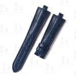Custom Genuine handmade dark blue alligator crocodile Belly-scale Quickswitch leather strap and watch band replacement 19mm 20mm for Cartier Roadster Chronograph, XL, 2510, GMT 19mm 20mm mens and womens watch for sale, quick release systoem easy change between rubber, kevlar and braceleet straps - Shop the premium straps and watch bands Free shipping to US, UK and whole world