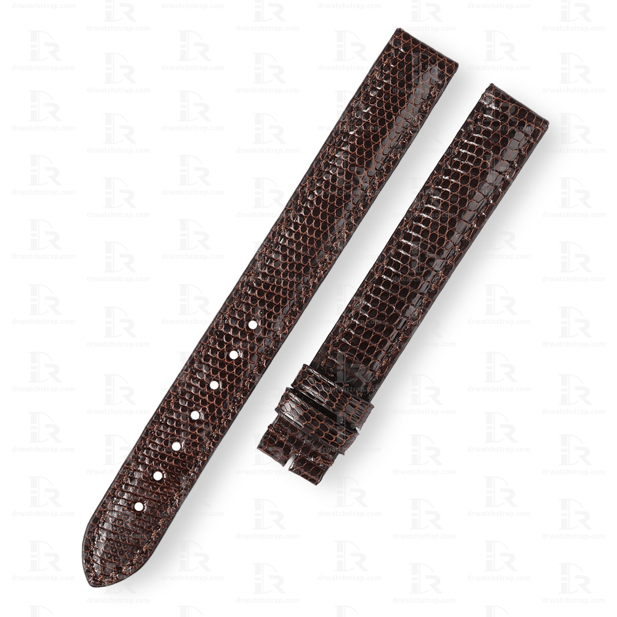 Handmade Dark brown Lizard leather strap fit for Cartier Tank pin buckle