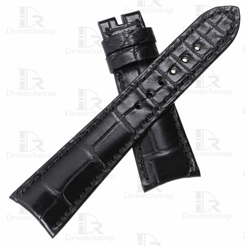Handmade alligator watchbands for Vacheron Constantin Harmony 78054000 leather strap Customized (7)