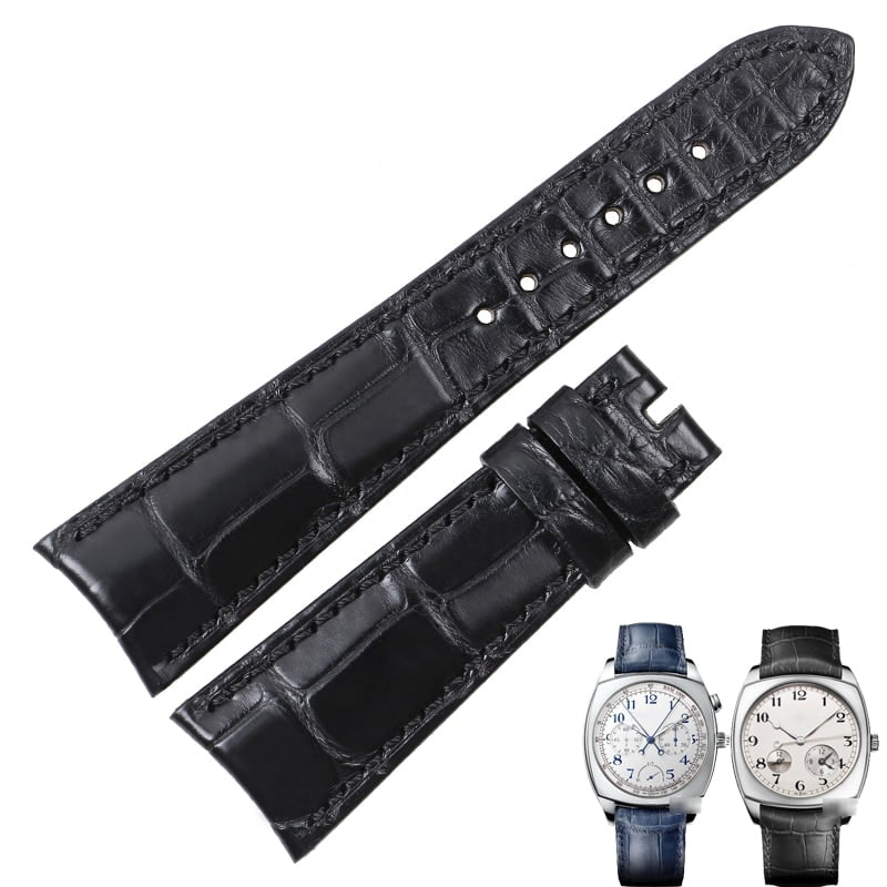 Handmade black alligator watch strap for Vacheron Constantin Harmony 7805 4000