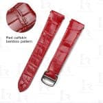 New Cartier Santos Red calfskin and lug size 19mm18mm and length 90mm115mm straps