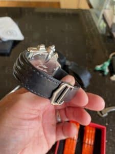 Buy Custom cartier roadster grey alligator leather watch straps replacement watch band