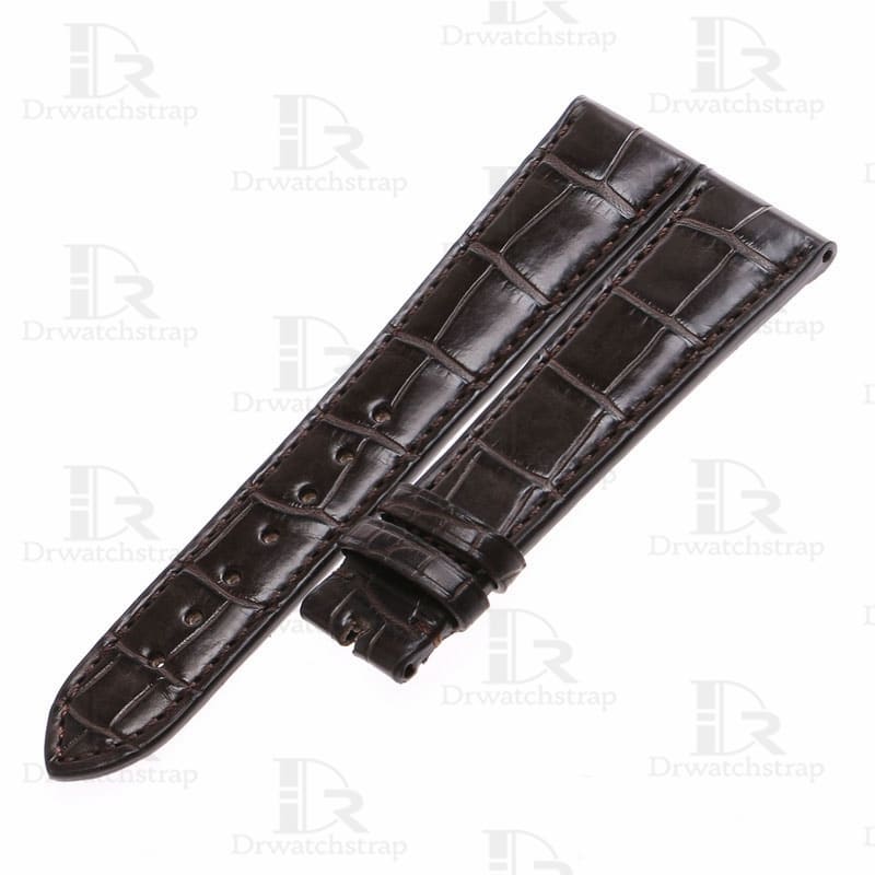 leather strap for Zenith ELITE STAR black alligator replacement watchband (1)