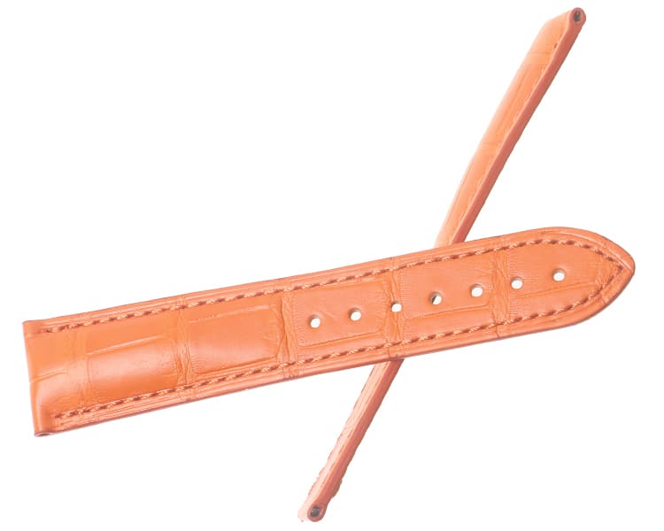 Omega watch leather strap replacement alligator the best quality Omega Seamaster orange watch straps Omega Seamaster watch bands for sale