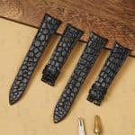 Buy custom Patek Philippe Grand Black leather watch strap 19mm 20mm 21mm handmade for sale