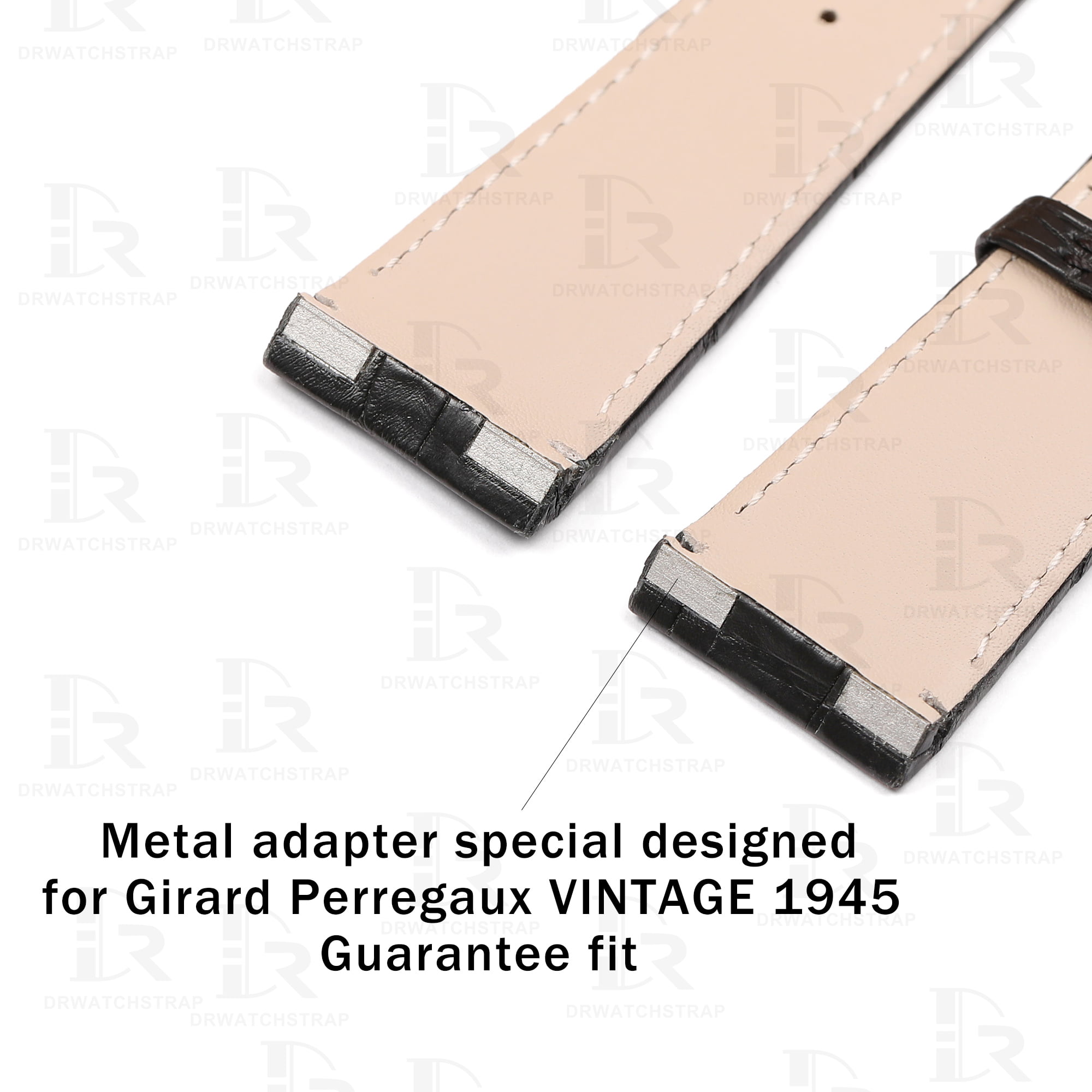 Buy Custom Girard Perregaux VINTAGE 1945 Black leather watch strap 22mm 24mm 26mm handmade for straps (2)