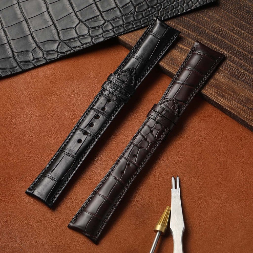 Buy Custom handmade replacement black alligator watchbands for Jaquet Droz watch strap (2)