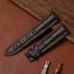 Buy Custom Corum twenty dollar gold coin watch strap 20mm Brown Alligator leather watch straps