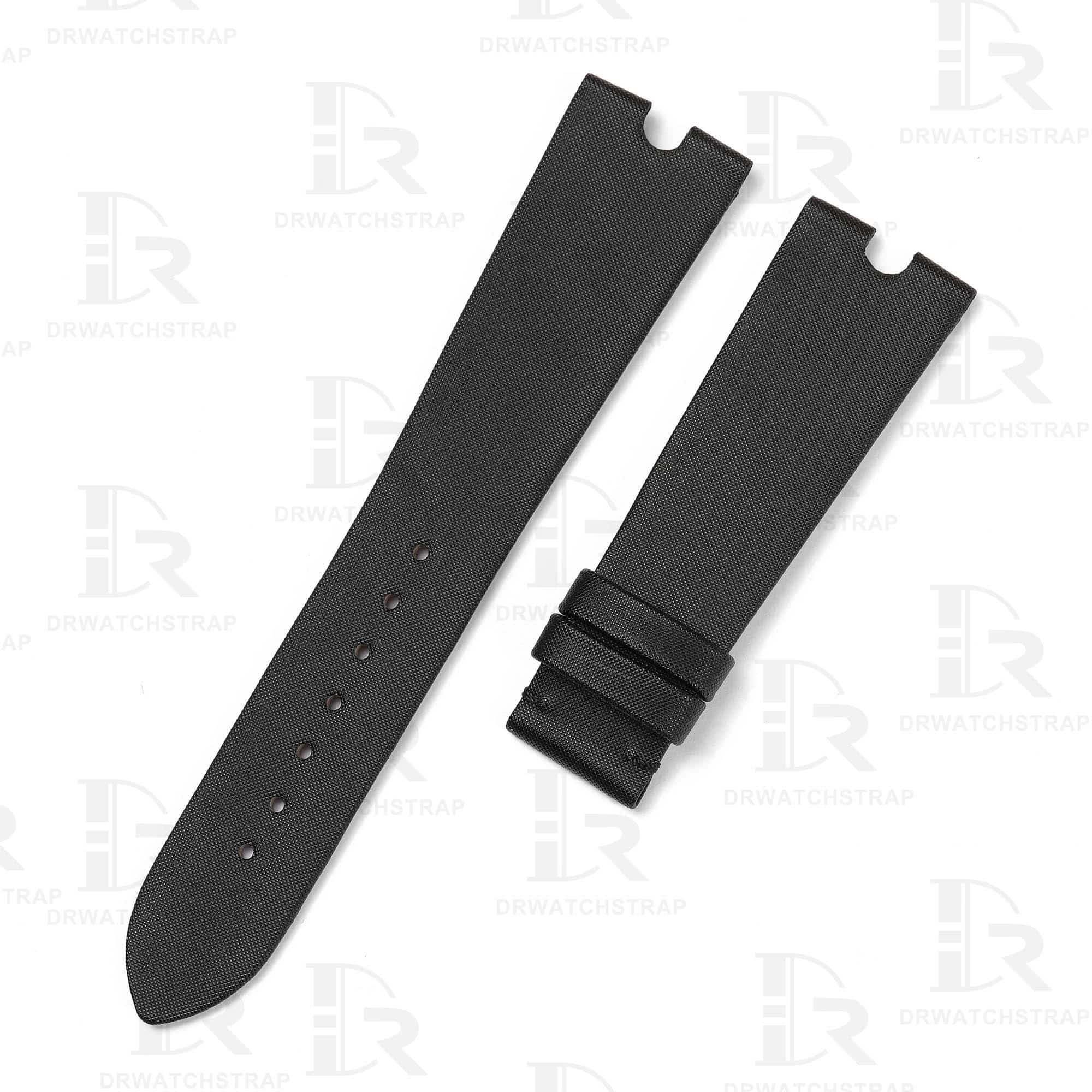 Buy custom Versace Palazzo Empire Eon Black satin straps 18mm 20mm 22mm handmade for sale