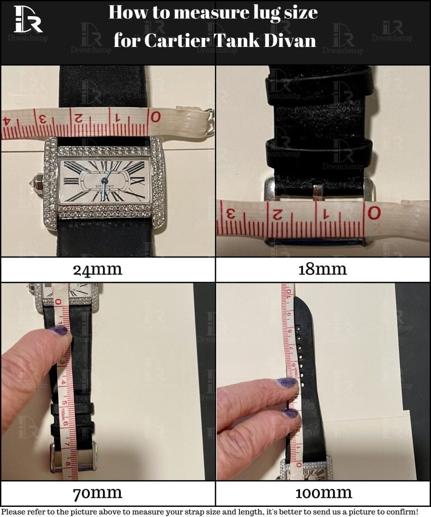 How to measure lug size for Cartier Tank Divan