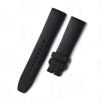 20mm Curved End Nylon Grain Tortilla Brown Rubber Watch Strap For Role –  Revival Strap