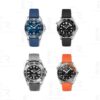 Replacement silicone high flexibility Rolex rubber watch strap toughness double groove 20mm 22mm 24mm waterproof for men women watch bands