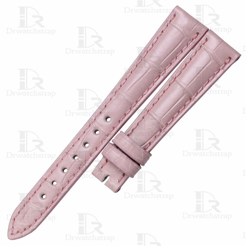 Pink alligator leather material