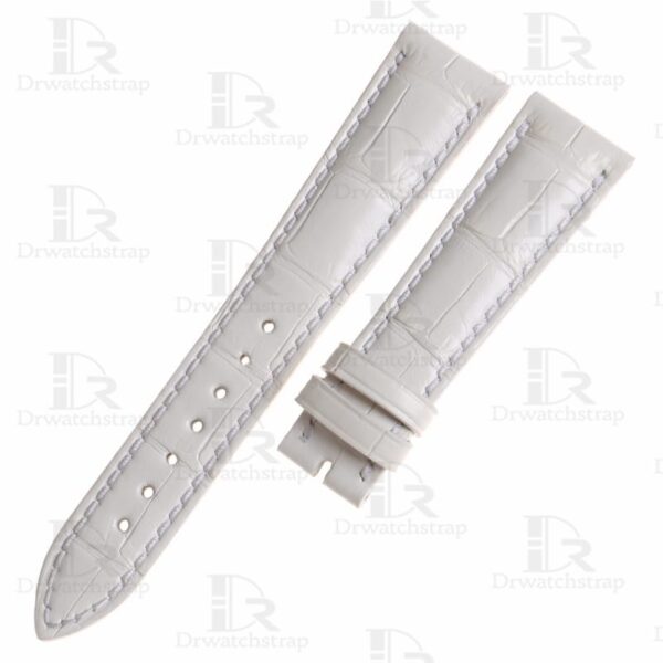 buy custom Blancpain Moonphase 6102/3663 White leather watch strap 15mm 18mm for sale
