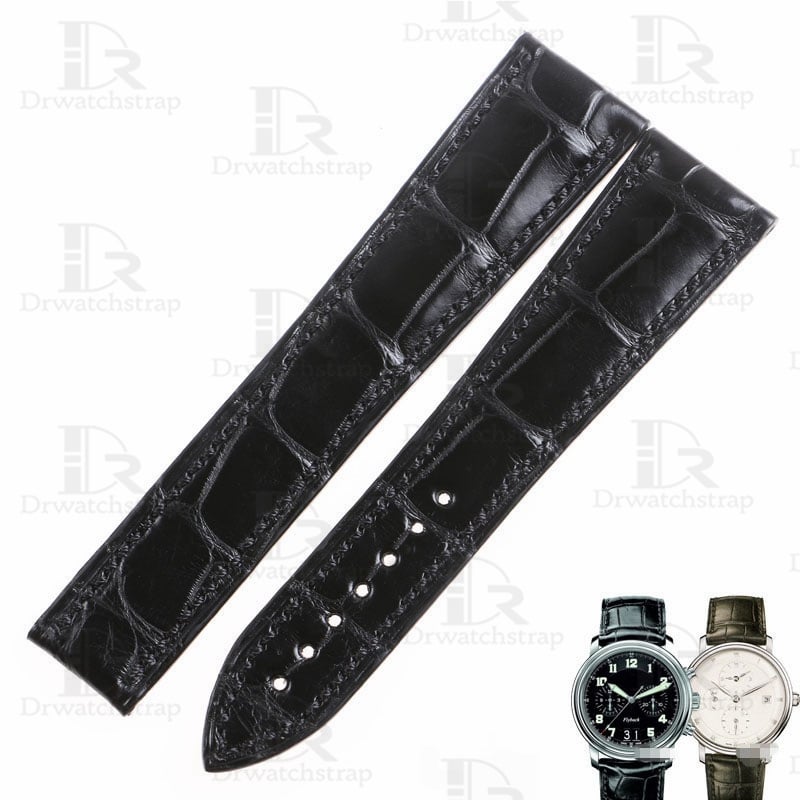 buy custom Blancpain Platinum Classic 6260 Leader Leman2885F Black leather 20mm 22mm (1)