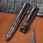 Buy custom Franck Muller Casablanca 8880 High gloss Brown leather watch strap 22mm handmade for sale (2)