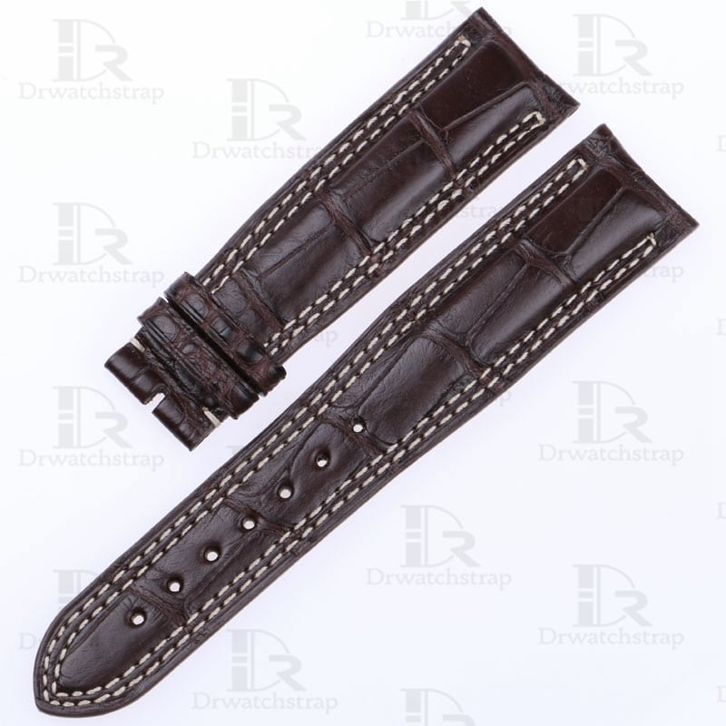 Custom watch strap for sale Jaeger LeCoultre Master Compressor band brown leather 21mm