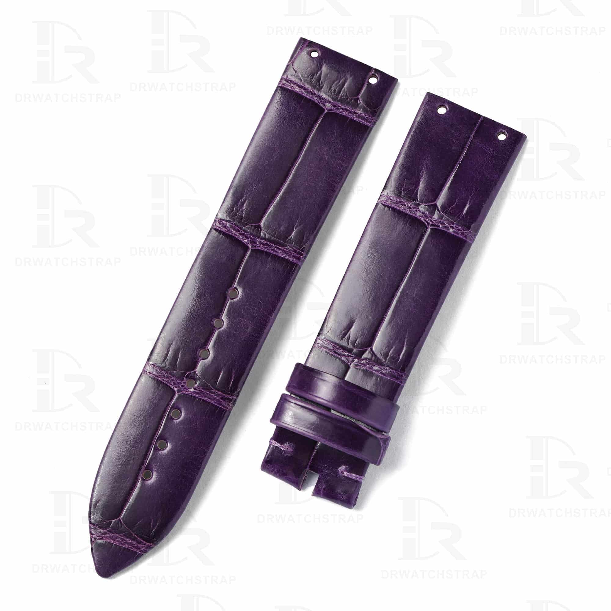 Buy custom Piaget Limelight Magic Hour Purple leather watch strap 20mm for sale
