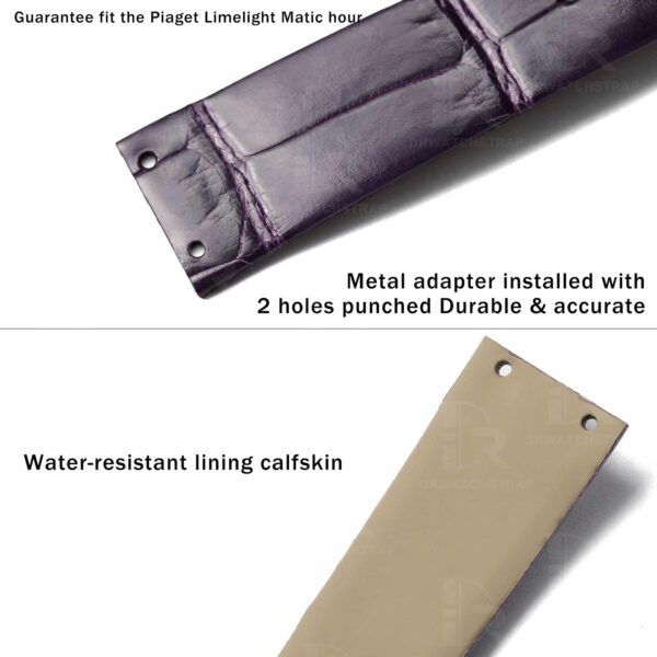 buy custom Piaget Limelight Magic Hour Purple leather watchstraps 20mm for sale (2)