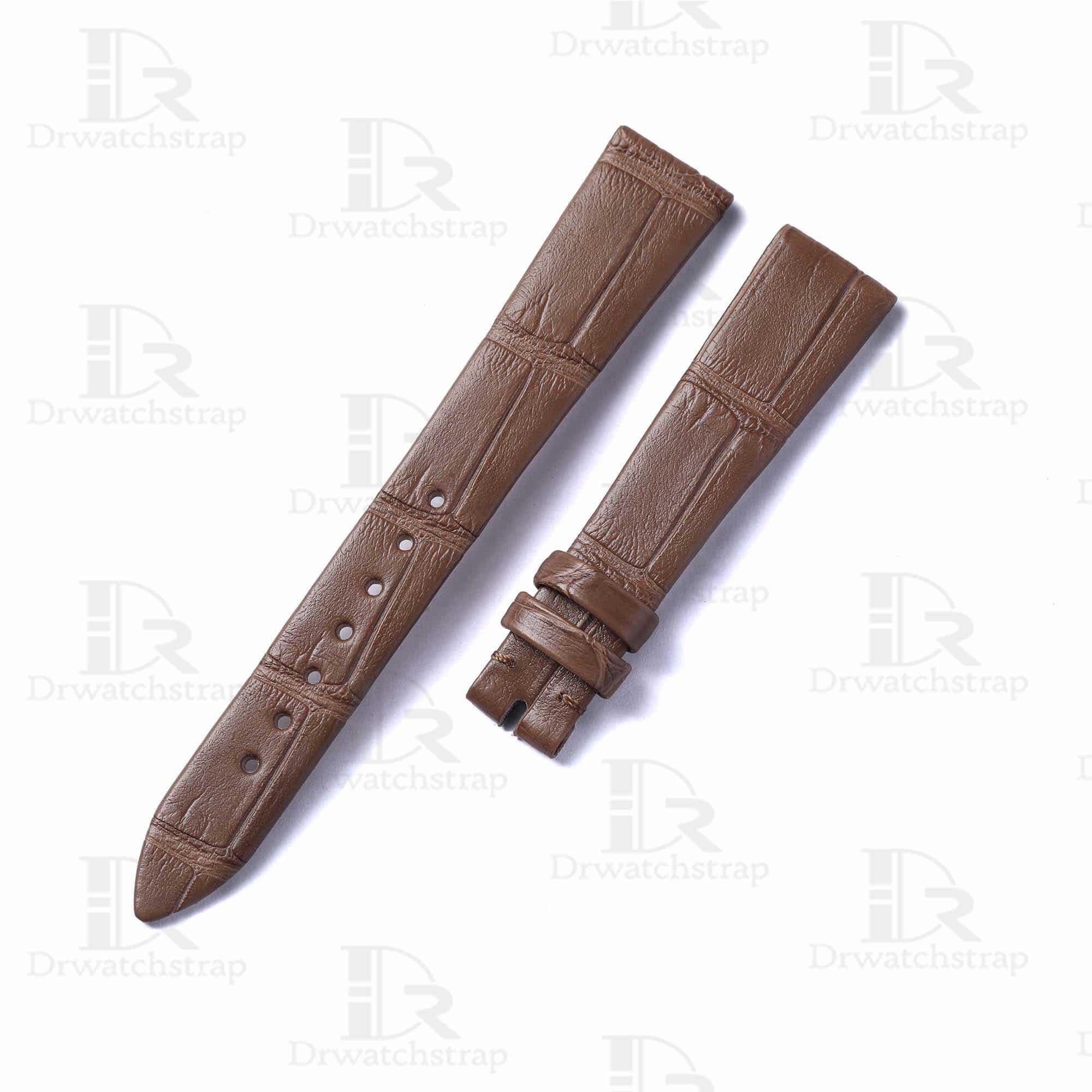 Buy custom Blancpain Womens Quantieme Retrograde Khaki leather watch straps 18mm 20mm 22mm for sale