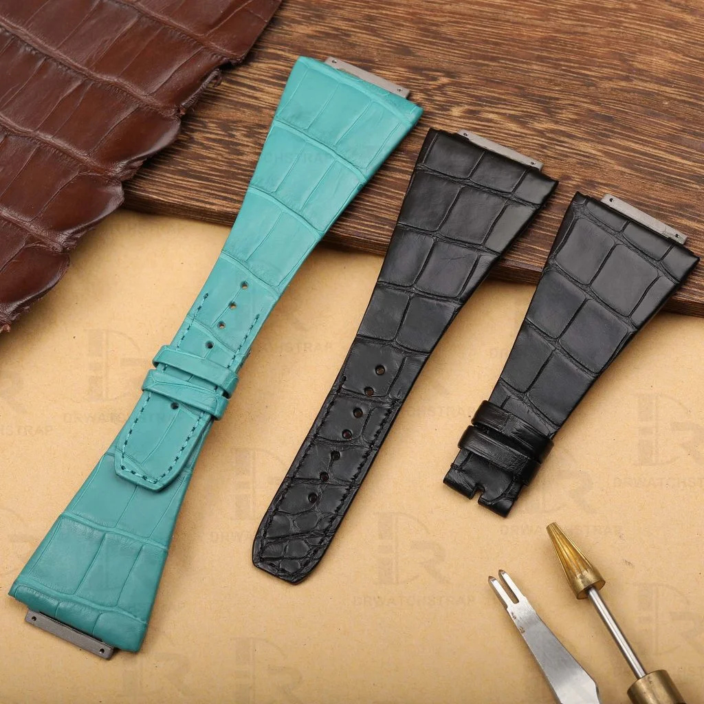 Buy custom Richard Mille RM 016 Tiffany Blue leather straps replacement for sale (2)