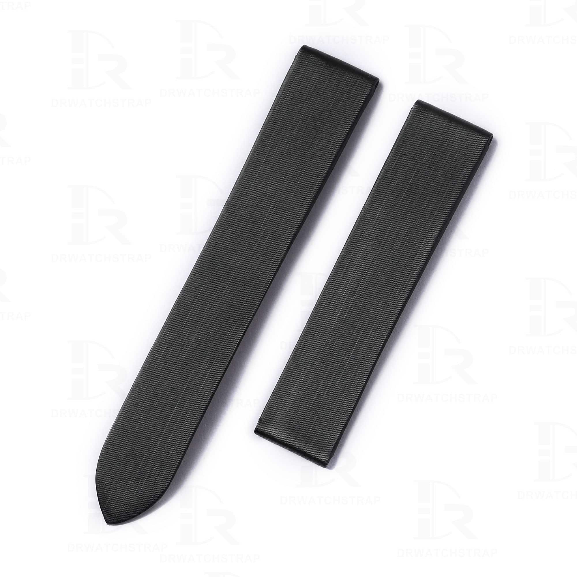 Custom Cartier black leather strap for sale satin straps (2)