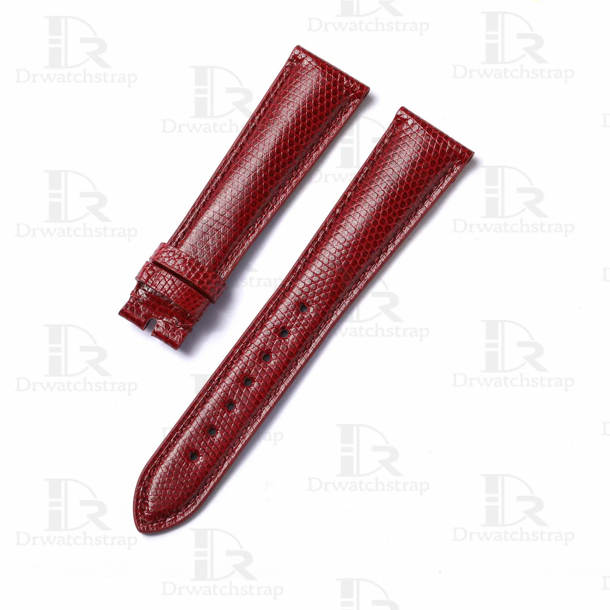 Red lizard leather straps for Rolex