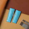 Custom Sky blue Lizard leather watch strap Replacement for Rolex daytona (1)